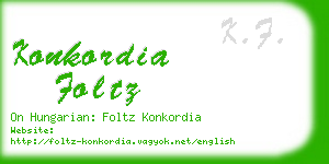 konkordia foltz business card